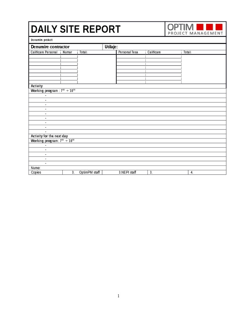 Construction Site Daily Log | PDF