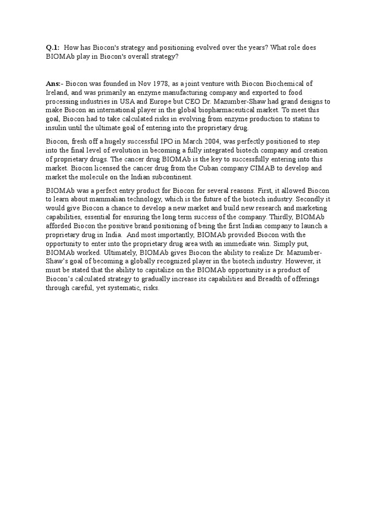 Biocon Launching A New Cancer Drug In India Pdf