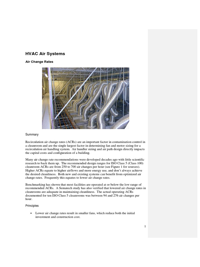 Optimizing HVAC Air Change Rates | PDF