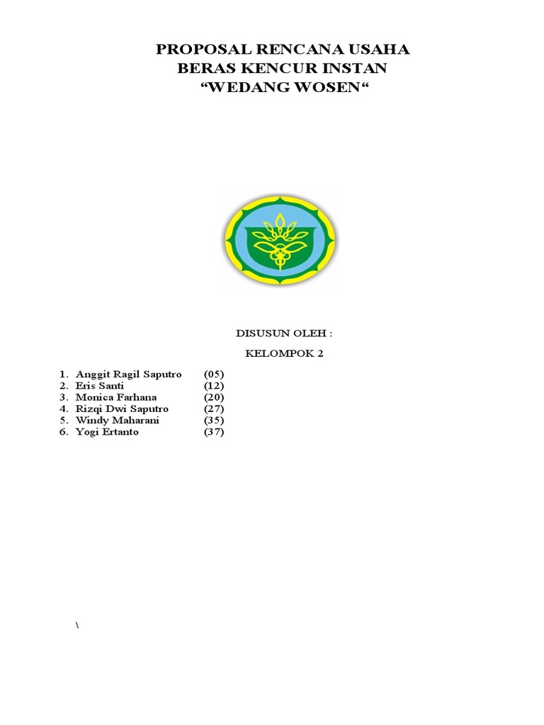 Proposal Beras Kencur docx Proposal Beras Kencur docx