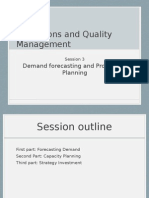 Operations and Quality Management: Demand Forecasting and Production Planning