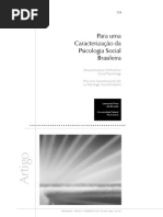 Para uma caracterização da psicologia social brasileira