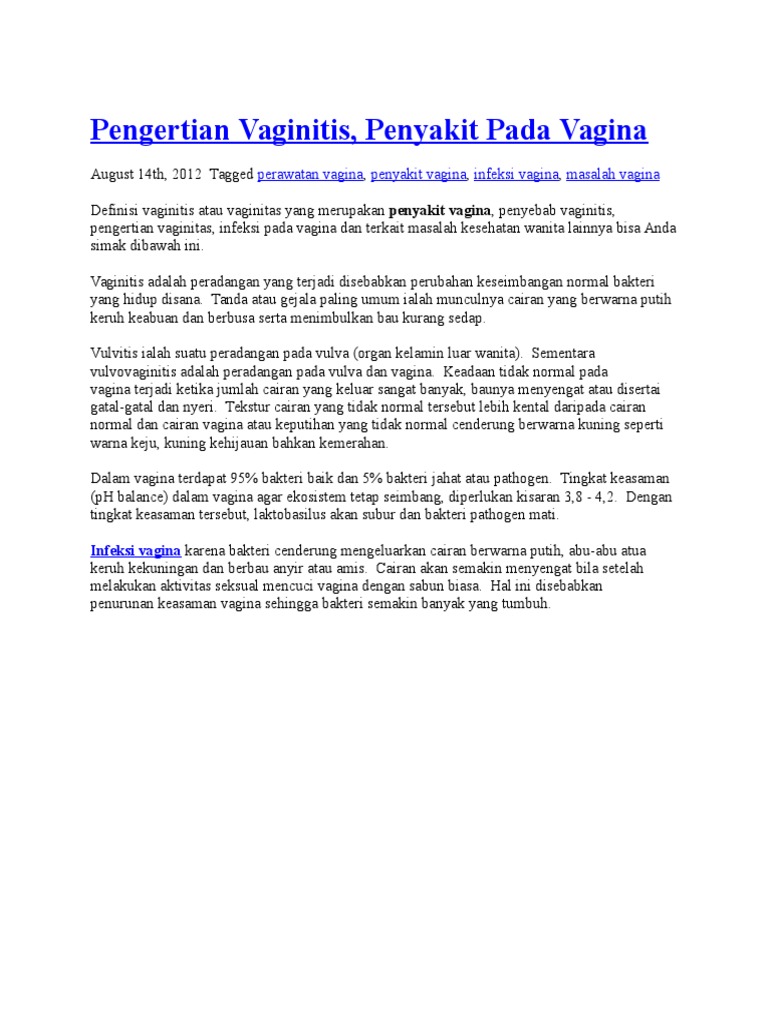 Pengertian Vaginitis