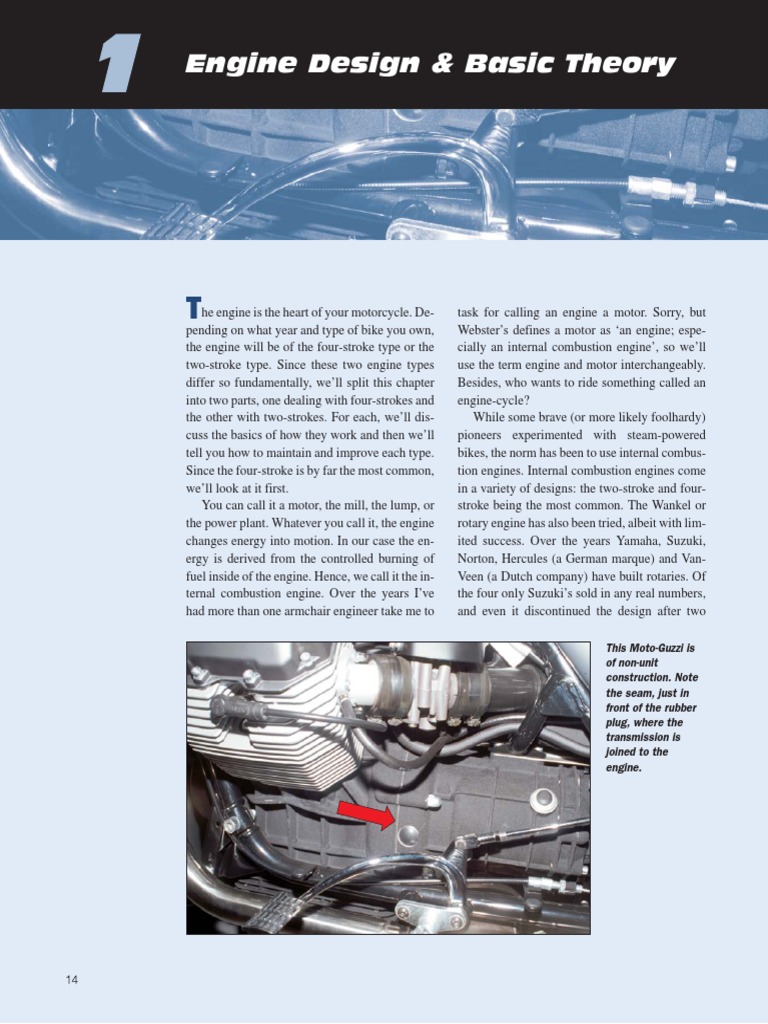 Motorcycle Engine Design Basics | PDF | Internal Combustion Engine | Piston