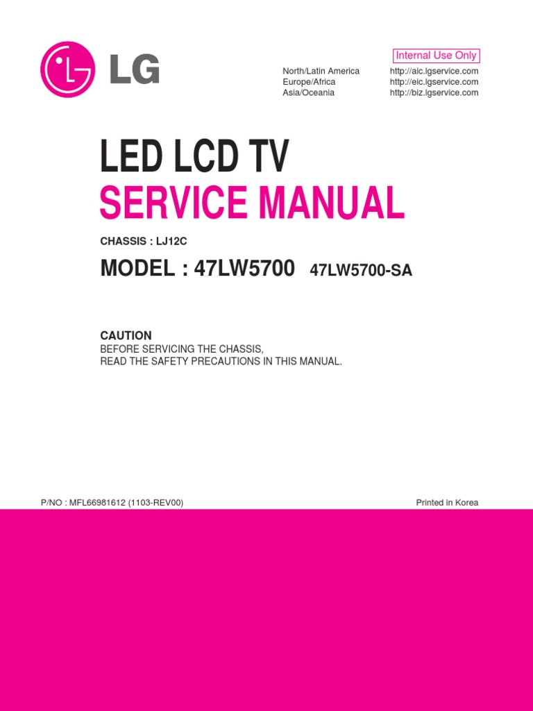 Lg 32lg80fr 32lg80fr Ta Lcd Tv Service Manual