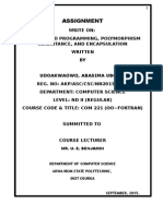 Assignment: Department of Computer Science Akwa Ibom State Polytechnic, Ikot Osurua