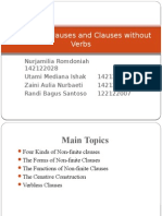 Understanding Non-Finite Clauses and Clauses without Verbs