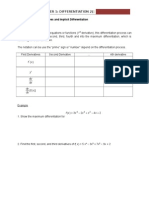 Differentiation High Order and Implicit