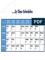 Class Schedules