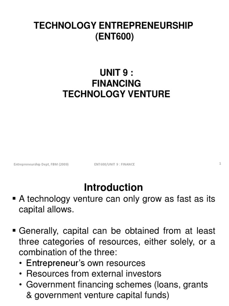 Unit 9 Finance | PDF | Venture Capital | Corporate Finance