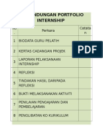 Isi Kandungan Portfolio Internship