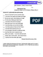 This Worksheet Accompanies Slides 4-6 of Unseen - Poetry - Part - 2