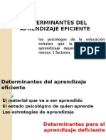 Determinantes Del Aprendizaje Eficiente