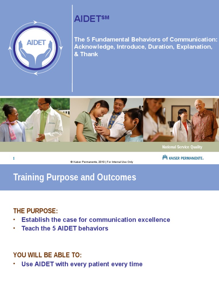 Aidet Classroom | Kaiser Permanente | Patient