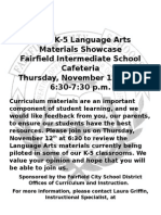 Language Arts Materials Showcase