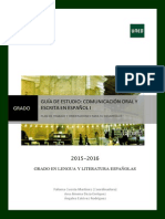 Guía de Estudio Comunicación Oral y Escrita 2015-2016