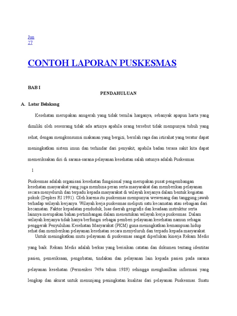 Rekam Medis Puskesmas