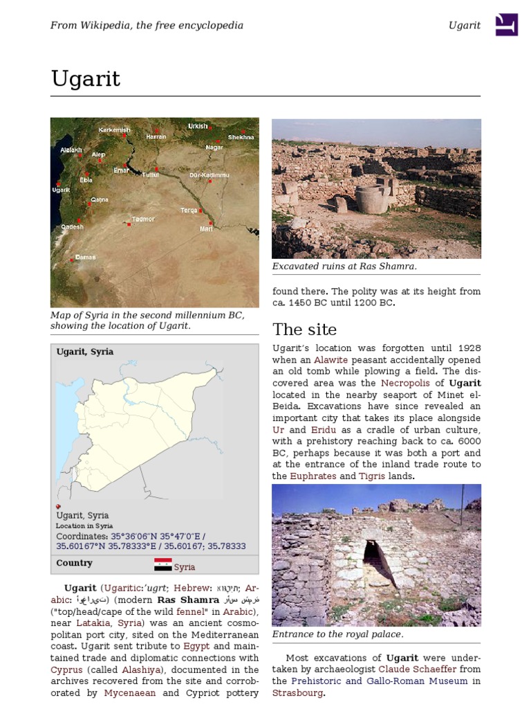 Ugarit Religion And Belief