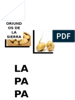 Productos Oriundos de La Sierra