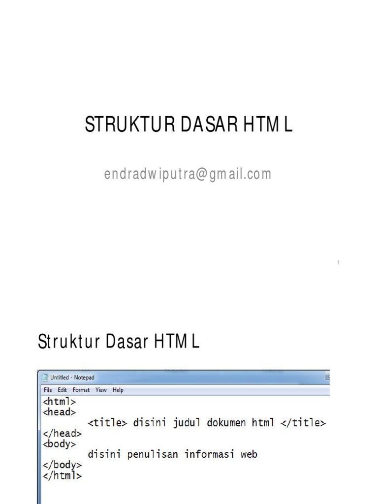 Struktur Dasar HTML dan Tag | PDF