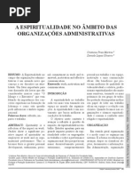 A Espiritualidade No Âmbito Das Organizações Administrativas