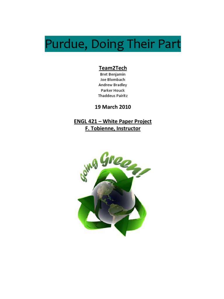 Purdue University's Green Initiatives | PDF | Sustainability | Nature