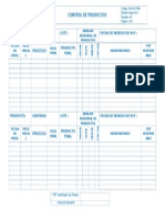 Formato de Registro de Productos en Proceso y Analisis de Productos