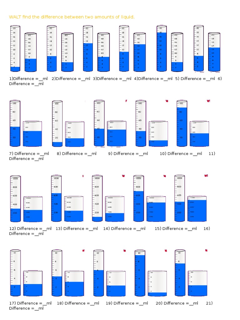 Reading Scales Capacity - Docx HOMEWORK | PDF