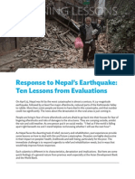 Response to Nepal's Earthquake