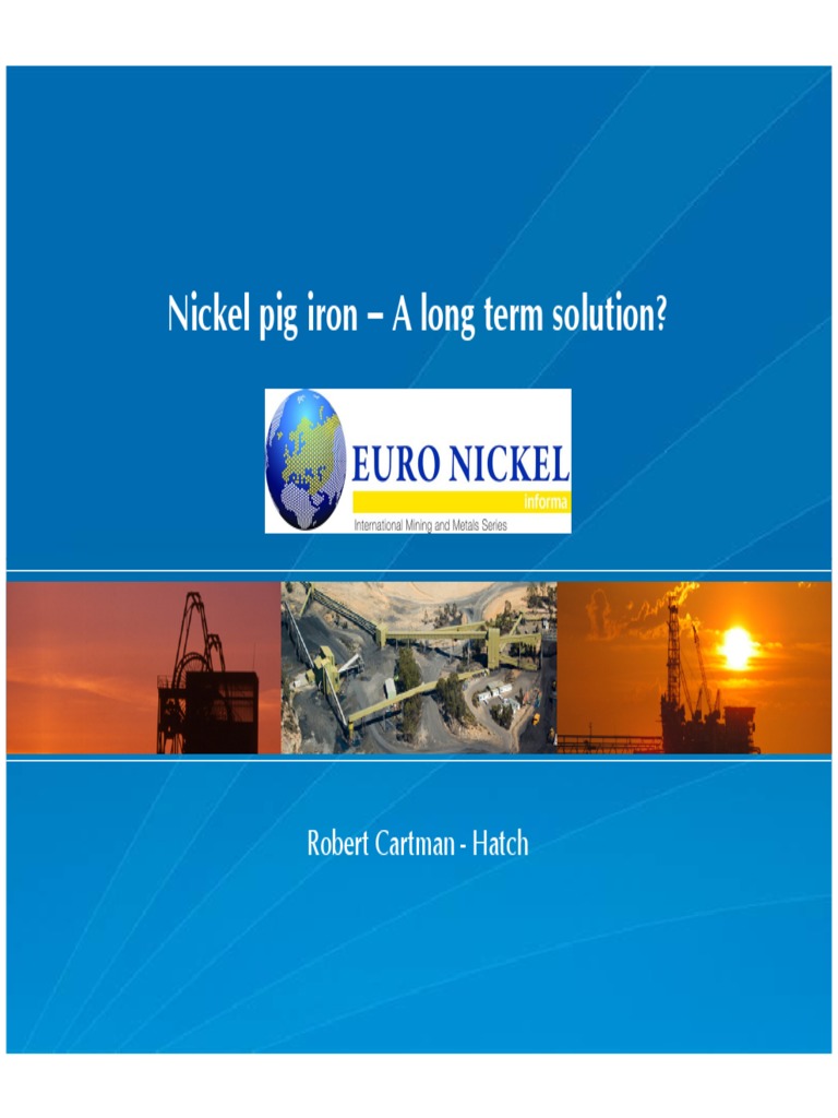 Nickel Pig Iron Long Term Solutions PDF Nickel Mining