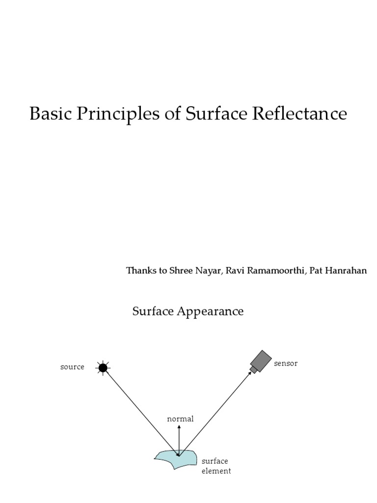 Surface Reflectance Principles Explained | PDF | Computer Graphics ...