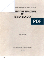Studies in The Structure of Toba Batak - Sugamoto