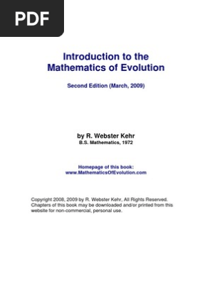 Mathematics Of Evolution Pdf Naturalism Philosophy Science