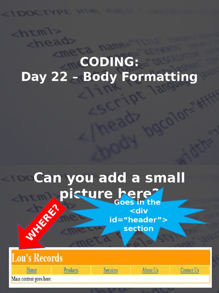Body Formatting for Multi-Page Sites | PDF | Filename | Computer File
