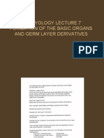Embryology Lecture 7 Formation of The Basic Organs and Germ Layer Derivatives