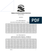 Vunesp 2015 Tce SP Auxiliar Da Fiscalizacao Financeira II Informatica Gabarito