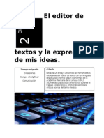 El Editor de Textos y La Expresión de Mis Ideas