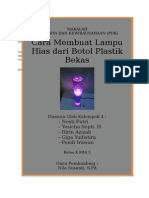 Makalah Prakarya SMA - Membuat Lampu Hias Dari Botol Bekas