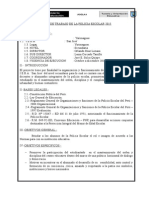 Plan de Trabajo de La Policia Escolar 2015