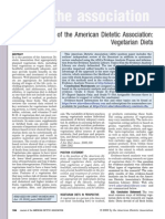 Position of the American Dietetic Association of Vegetarian Diets