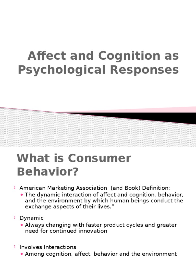 How does cognition affects consumer behavior book