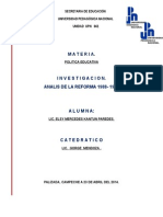 Analisis de La Reforma Educativa 1988-1994 Elsy