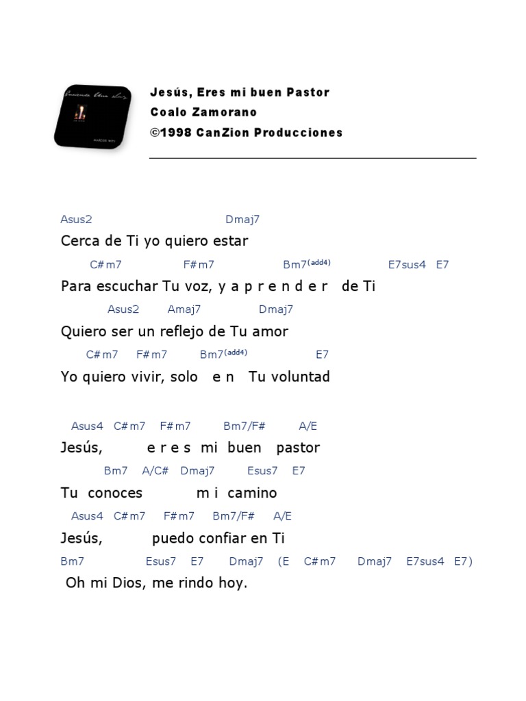 Acordes [MW], Jesus Eres Mi Buen Pastor