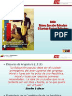  Foro: Sistema Educativo Bolivariano