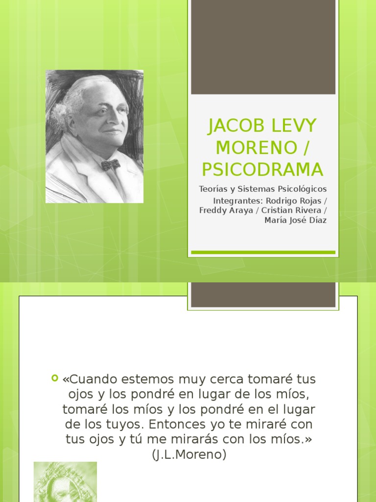 Jacob Levy Moreno | PDF Salud mental | cognitiva