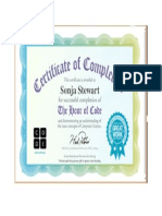 HOC Certificate Sonja Stewart