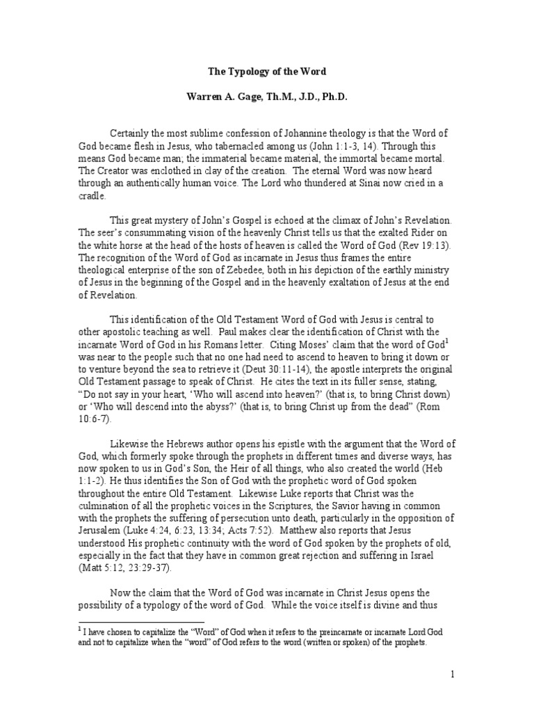 The Typology of the Word Ark Of The Covenant John The Baptist