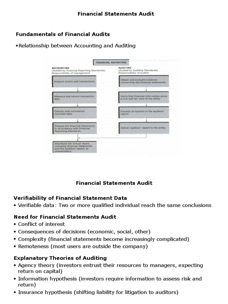 Financial Statements Audit Audit Financial Audit