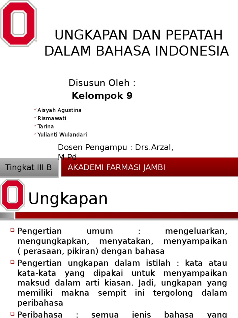 Ungkapan Dan Pepatah Dalam Bahasa Indonesia