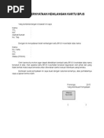 Surat Penawaran Sewa Ruko palopo